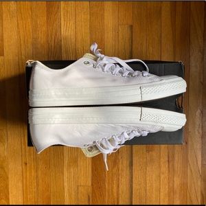 Converse Chuck Tayler low top- White leather 9.5M